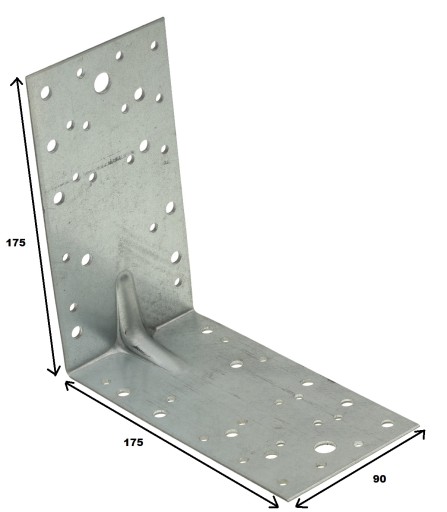 TESÁRSKY UHOL 175x175x90x2,5 mm VYZTUŽENIE