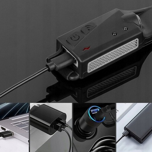 LED HLAVOVÁ LAMPA SNÍMAČ POHYBU HLAVOVÁ LAMPA USB BATÉRIA 41 LED