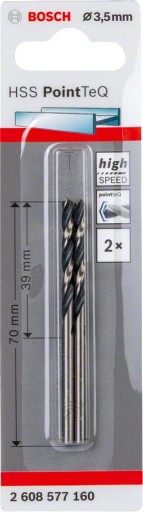 BOSCH HSS-POINTTEQ VŔTAČKA 3,5MM 2 KS. 2608577160