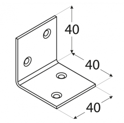 ZN uholník 40x40x40x1,5 DOMAX