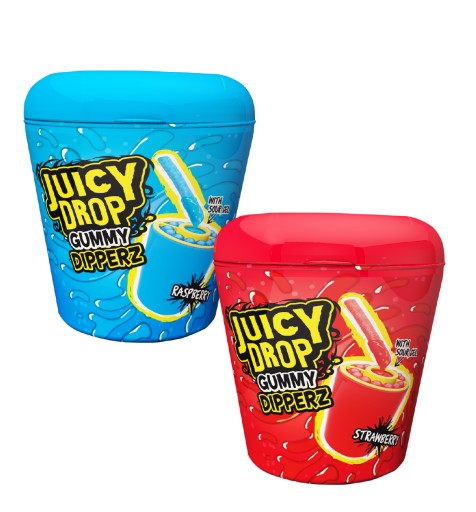 ŠŤAVNÉ DROP GUMMY DIPPERZ ŽELÉ TYČINKY S KYSELNÝM GÉLOM NA MÁČANIE 96G