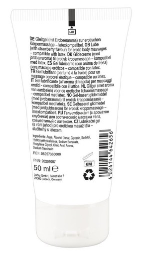 JEDLÝ SEX GÉL S PRÍCHUŤOU JAHODY LICK IT 50 ml