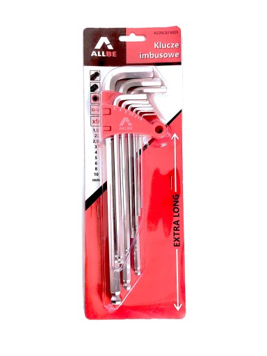 KĽÚČE SEMŠESTROVÉ DLHÉ IMBURISTICKÉ 1,5-10mm 9ks