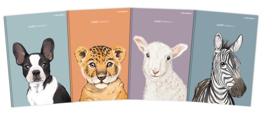 BRULION TOP 2000 SWEET ANIMAL A4 96 listov MRIEŽKA S OKRAJOM