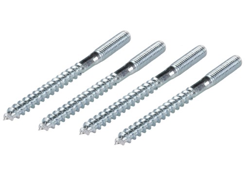 10 x skrutka M8 x 80 mm dvojzávitová skrutka do dreva