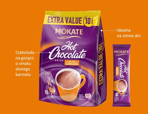 Z NEMECKA Čokoláda so slaným karamelom Mokate 10 vrecúšok