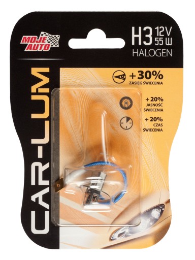 Halogénová žiarovka H3 12V 55W PK22S +30% H3 Žiar