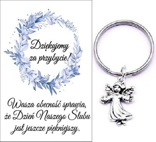 ĎAKUJEME HOSTOM DARČEK SVADOBNÝ ANJEL KĽÚČOVKA SPOMIENKY