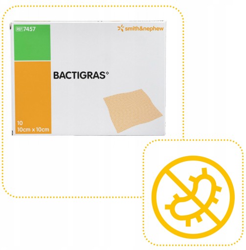 BACTIGRAS 10x10cm obväz s chlórhexidínom 1 ks