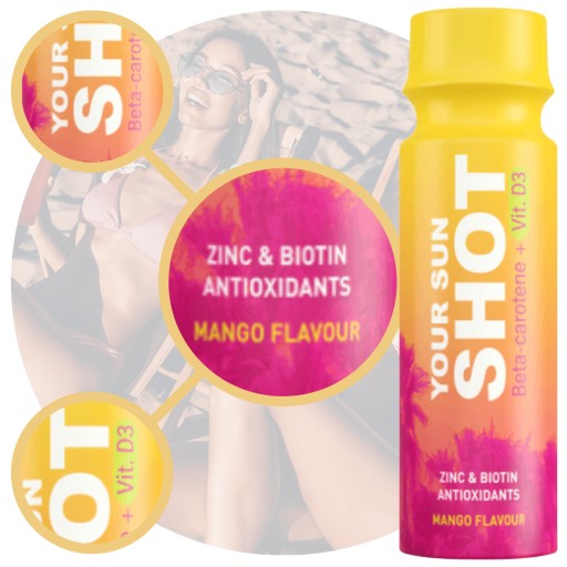 Váš Sun Shot Mango s vit. D3 Nápoje na opaľovanie 80ml