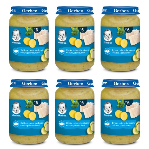 Gerber Ryba so zemiakmi, cuketou a brokolicou pre dojčatá 190g