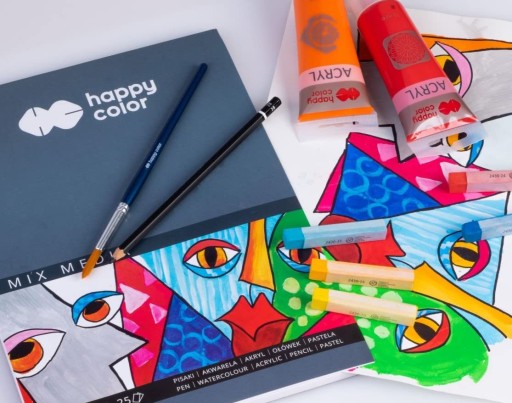 Mix-media blok A4 25k 200g Happy Color skicár