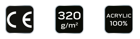 Akrylový uzáver, 320 g/m2