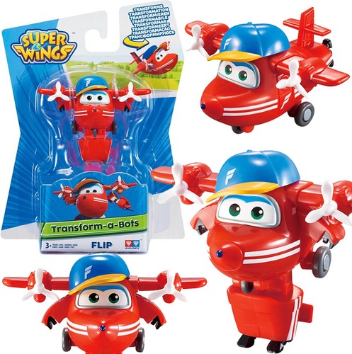 SUPER WINGS FLIP ROBOT TRANSFORMAČNÉ LIETADLO 2v1 JAZDE NA VRTULE