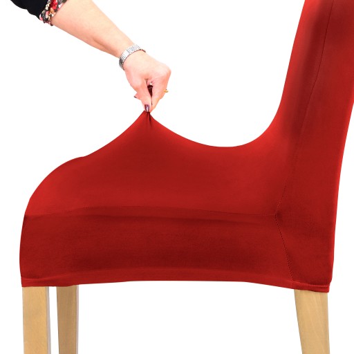 ČERVENÝ POTAH NA STOLIČKU, ELASTICKÉ, UNIVERZÁLNE, UNIVERZÁLNE POTAHY