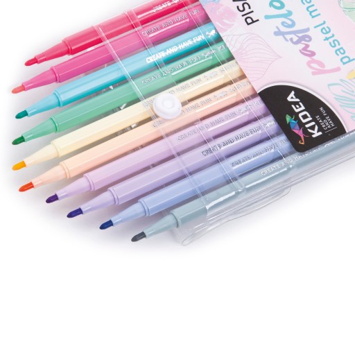 KIDEA Fixky, fixky, pastelové fixky, 10 farieb