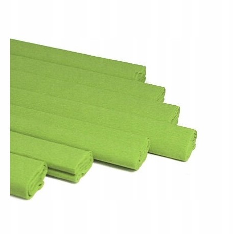 Krčený hodvábny papier veselá farba svetlozelená 50x200