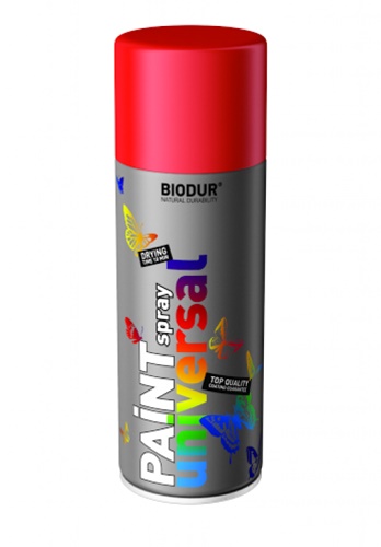 BIODUR Sprej 400ml Ral 3020 Červený