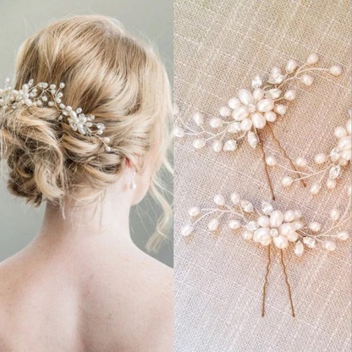 Spona do vlasov Svadobné kamienky Flower Bun