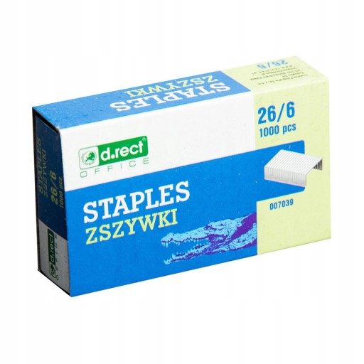 Sponky 26/6 1000 kusov D.RECT