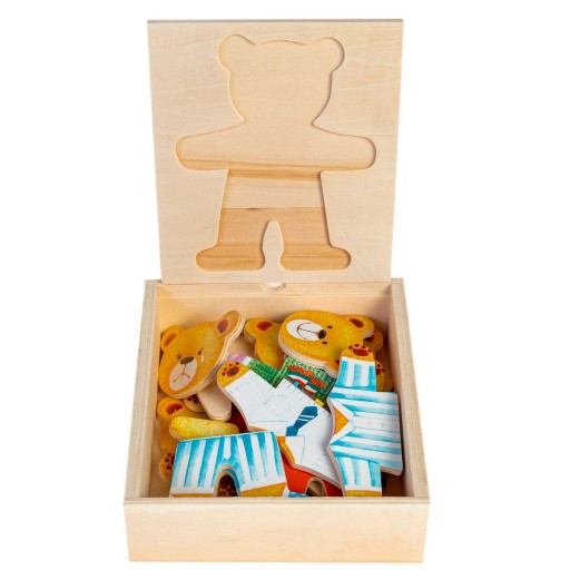 SMILY PLAY Drevené puzzle Montessori kocky