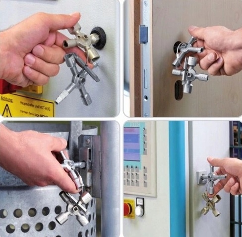 UNIVERZÁLNY kľúč pre elektrické skrine 10 V 1, technické SKRINÍKY