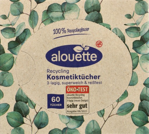 ALOUETTE Recyklačné kozmetické obrúsky 3-vrstvové 60 ks