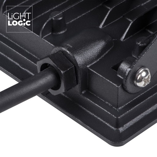 LIGHTLOGIC LL LATA LED reflektor 30W čierny IP65 2500lm vodotesný