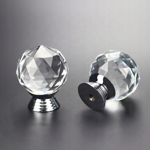 KRIŠTÁĽOVÝ NÁBYTOK Úchytka 30mm RUŽOVÝ CRYSTAL glamour