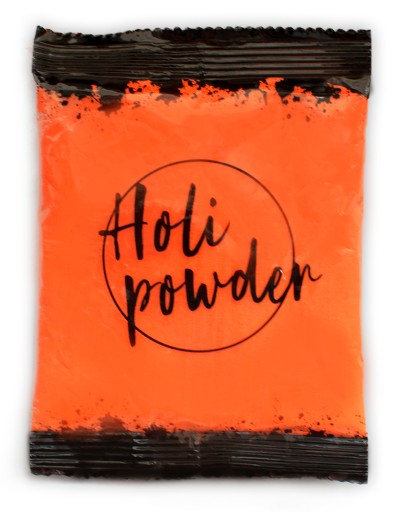 Holi Powder color powder HOLI Festival farieb ORANGE bezp