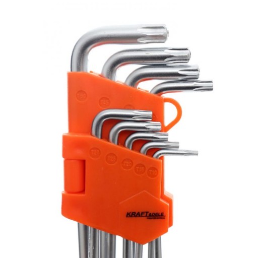 TORX SÚPRAVA SIMUSOVÝCH KĽÚČOV 9 KUSOV SÚPRAVA SÚMRAK T10-T50 KD10295