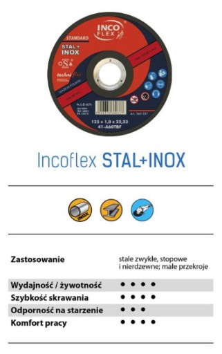 INOX KOVOVÉ REZNÉ KOTOUČE 125 x 1,0
