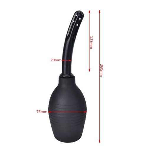 PEVNÝ VEĽKÝ GUMOVÝ KLYSLÍR HRUŠKA ANÁLNY SEX BDSM SET ČIERNA XXL