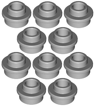 LEGO Plate 1x1 otvor J. Grey (85861/6168647) x10
