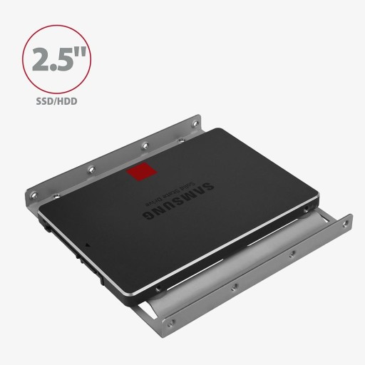 RHD-125S Kovový rám pre montáž 1x 2,5'' HDD do pozície 3,5'', šedý