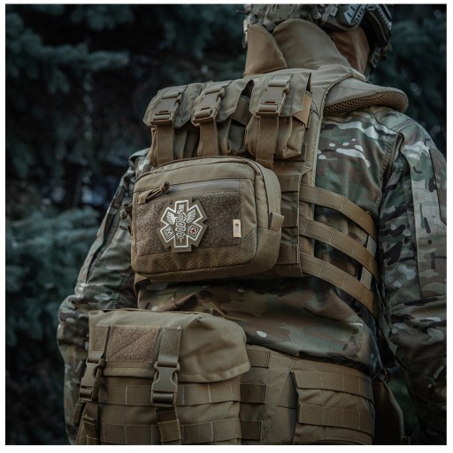 NÁŠIVA ZNAKU STAR OF LIFE CADEUCE VÝŠIVKA M-TAC COYOTE
