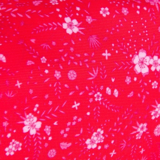 OXFORD FLORAL CERUŽKOVÁ TAŠKA červená s kvetmi lúka pre dievčatá