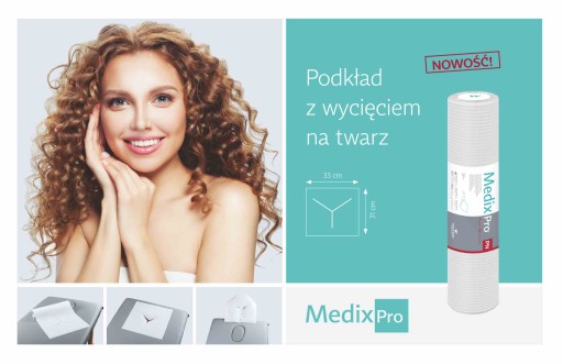 Jednorazová podložka na tvár MedixPro 50 ks otvor do postele