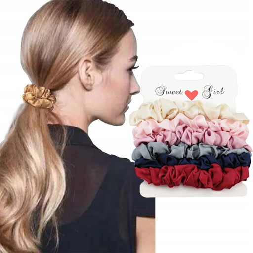 HAIR TRUBBISH SCRUNCHIES SILK 6 KS
