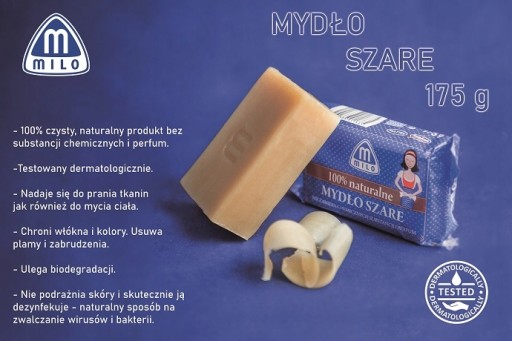 MATNÉ MILO MYDLO PRÍRODNE ŠEDÉ 175g