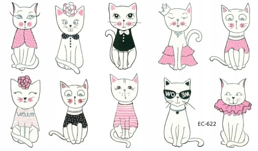 Umývateľné tetovanie pre deti CATs EC622