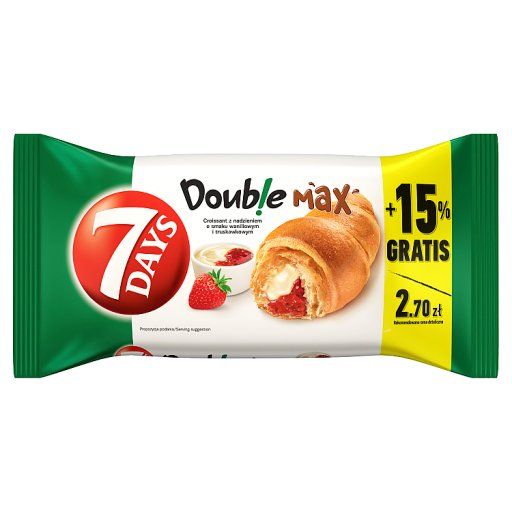 7 dní vanilkový jahodový croissant