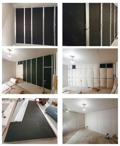 Zvukotesná podložka gumová izolačná pena 19mm bez lepidla 25cm x 100cm