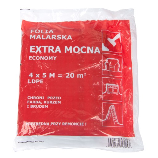 LDPE STAVEBNÁ FÓLIA 4*5M, EXTRA PEVNÁ (HRÚBKA: CCA 4)