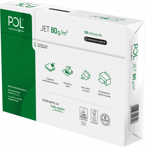 Ekologický kopírovací papier Poljet A4 80g/m2 500 listov