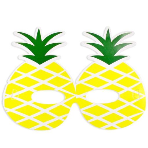 Sladké ananásové masky Ananás Hawaiian Party Fruit Birthday 6 ks.