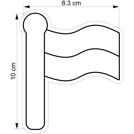 Vykrajovačka na perníčky POĽSKO Bojová POĽSKÁ VLAJKA 10cm