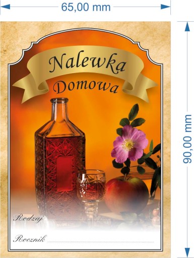 NÁLEPKA NA ŠTÍTOK TINKTÚRA DOMÁCE TINKTÚRY 10X CHUTNÁ TINKTÚRA