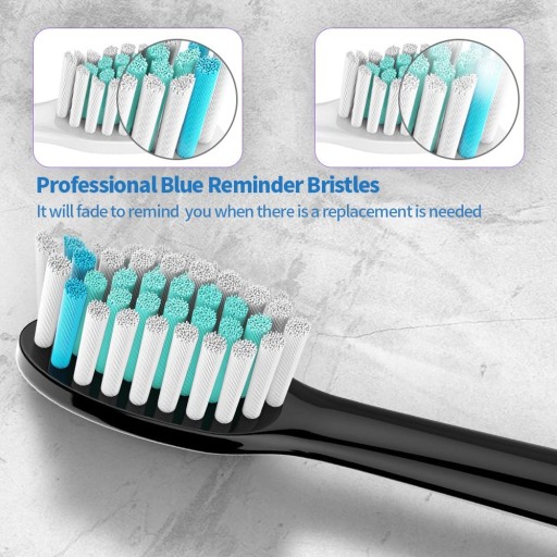 Čierne náhradné hlavice pre zubnú kefku Philips Sonicare 6064