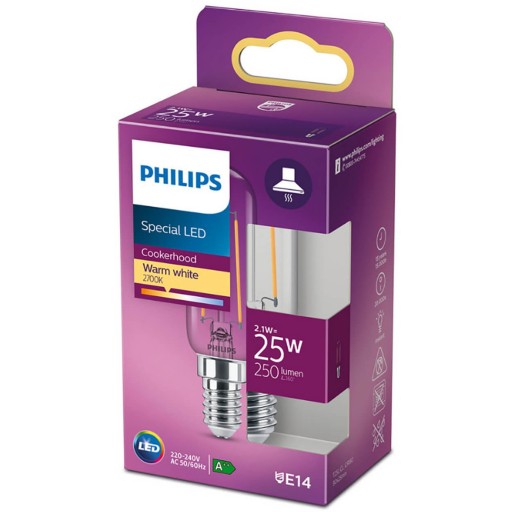 LED žiarovka E14 T25 2,1W = 25W 250lm 2700K PHILIPS